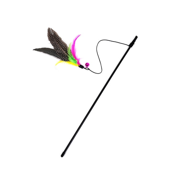 Vikakiooze Promotion on Sale! Pet Supplies, Kitten Cat Interactive Toy Rod with Bell and Simulation Feather