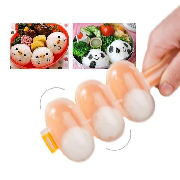 Vikakiooze RiceBall Molds Sushi Balls Maker Mould Spoon Kitchen Cooking Utensil Tools Set