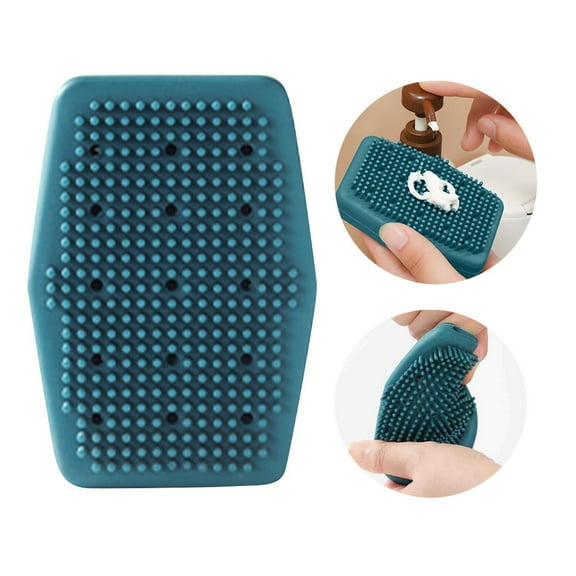 Vikakiooze Quick Foaming Bath Brush Bathroom Soft Silicone Rubbing Massage Bubble BathBrush