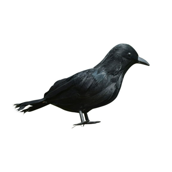 Vikakiooze Realistic Crow Handmade Black Feathered Crow For Halloween Decorations Birds Halloween decorations sales