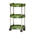 thumbnail image 1 of Vikakiooze Shelf Trolley Floor Standing Three Layer Storage Rack Home Living Room Snack Dormitory Storage Rack With Universal Wheels, 1 of 7