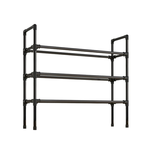 Vikakiooze Shoe Rack 3 Tier Shoe Organizer Heavy Duty Metal Shoe Storage Shelf Stackable Shoe Rack For Closet Freestanding Shoe Rack For EntrywayEasy To