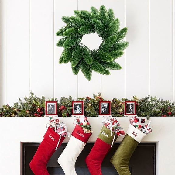 Vikakiooze Simulated Artificial Strawberry Needle Wreath Christmas Halloween Home Outdoor Courtyard Decoration