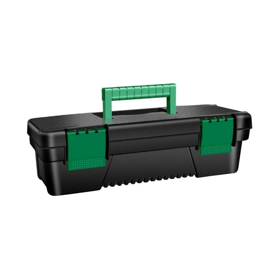 Vikakiooze Small Tool Box 10-inch Plastic Tool Boxes With Handle Removable Tray With Double Lock Secured Toolbox For Home