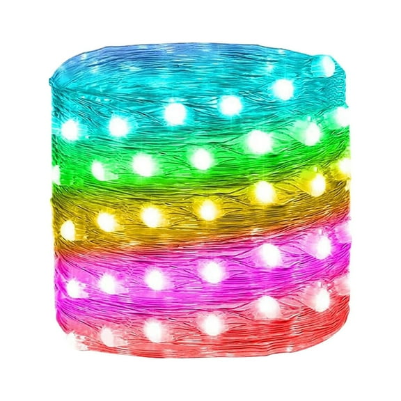 Vikakiooze Solar Clip Smart Light String With Remote Control,Smart LED Strip Lights, Smart Leather Line Bar, App Control And Music Sync LED Lights For Bedroom