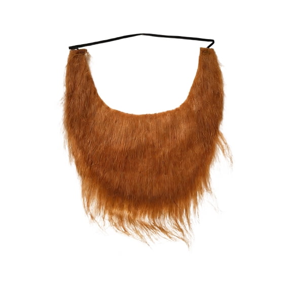 Vikakiooze St Patrick’s Day Fake Beard Mustache with Elastic Strap Brown Funny Facial Hair Costume Prop for Adult Party Dress Up