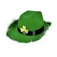 thumbnail image 1 of Vikakiooze St. Patrick's Day Velvet Border Illuminate Hat Leprechaun Dress Up Party Performance Props Green Hat Irish Shamrocks Holiday Accessories, 1 of 6