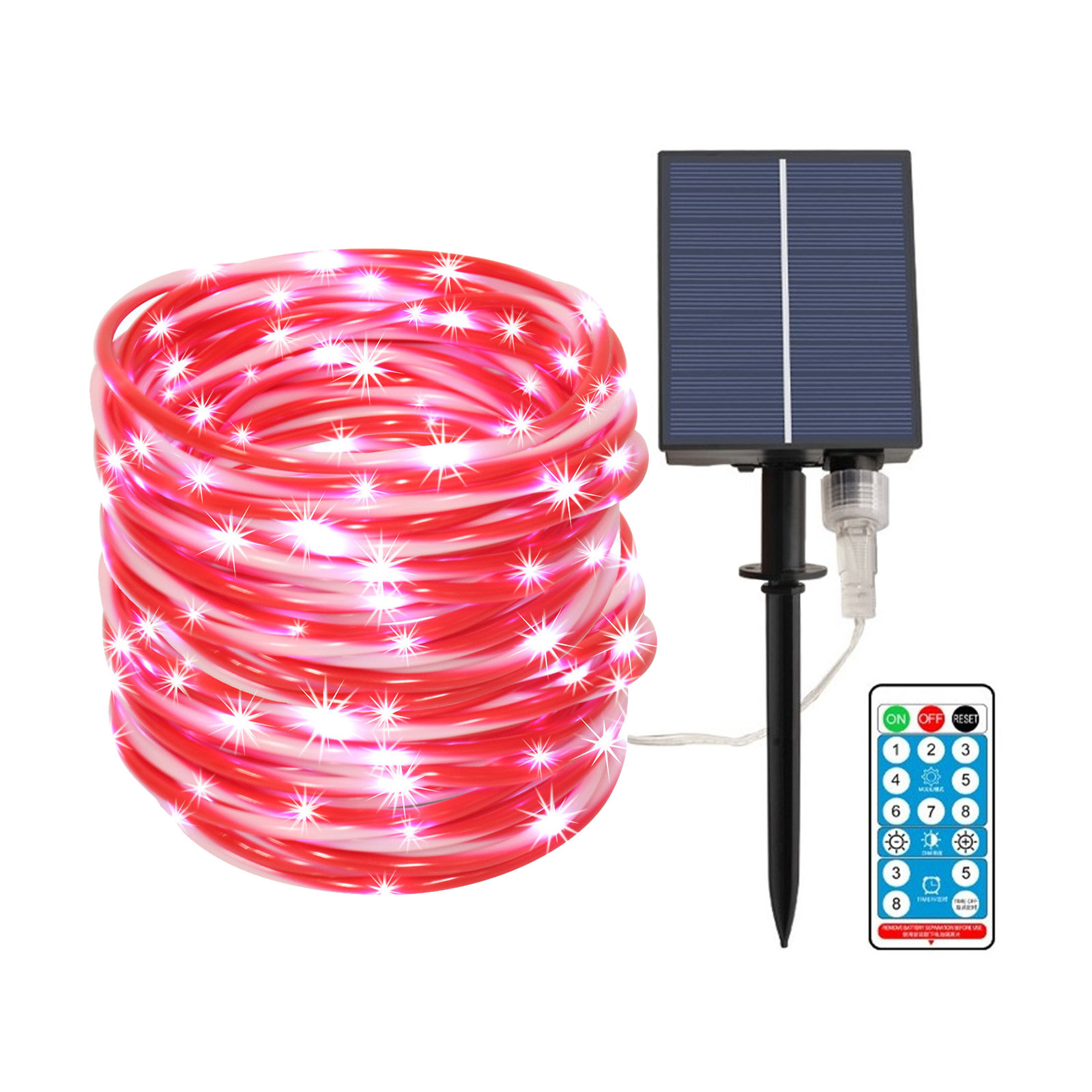 Vikakiooze String Lights Rope Lights Battery Powered,Outdoor Candy Cane