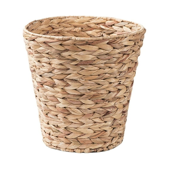 Vikakiooze String Rattan Trash Can Waste Papers Basket Basket Water Hyacinth Waste Basket Toys Basket Laundry Hamper With Lid Living Room Trash Basket Iron With Cover