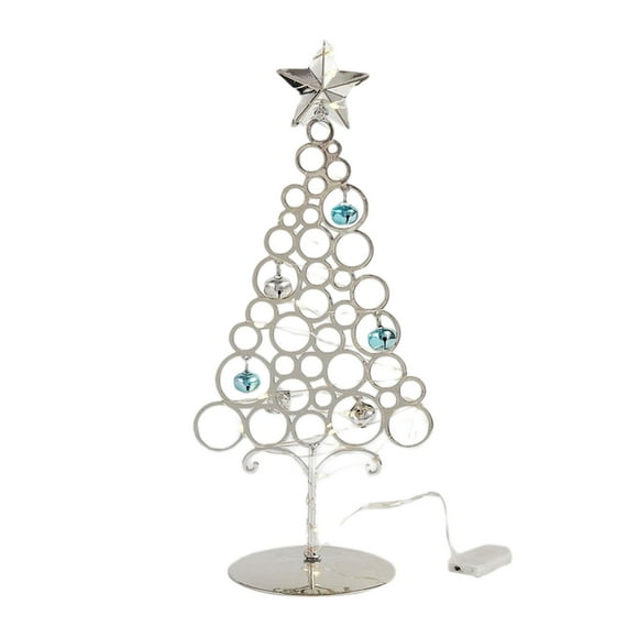Vikakiooze Tabletop Metal Christmas Tree Wrought Iron Ornament Display Stand Christmas Ornament 11 Inch Desktop Decorations Mini Xmas Tree