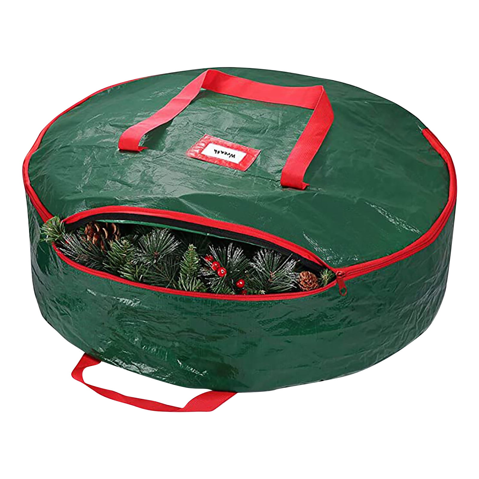 Vikakiooze Foldable Christmas Tree Wreath Storage Bag Cover