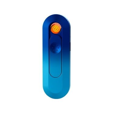 Vikakiooze Thin And Light Induction Charging Lighter Gradient Windproof Cigarettes Lighter Mini Pocket Portable Cool Color Light Igniter