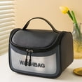 thumbnail image 1 of Vikakiooze Translucent Waterproof , Set Frosted Translucent PVC With Zipper Handle Portable Travel Bag, Hangable And Handy, 1 of 6