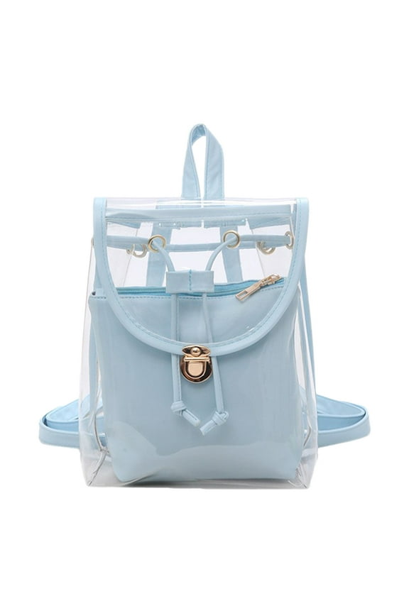 Transparent Backpack/Handbag, Transparent Multipurpose Travel Bag, Transparent Vinyl Travel Bag, Ball Game Concert Transparent Backpack With An Opaque