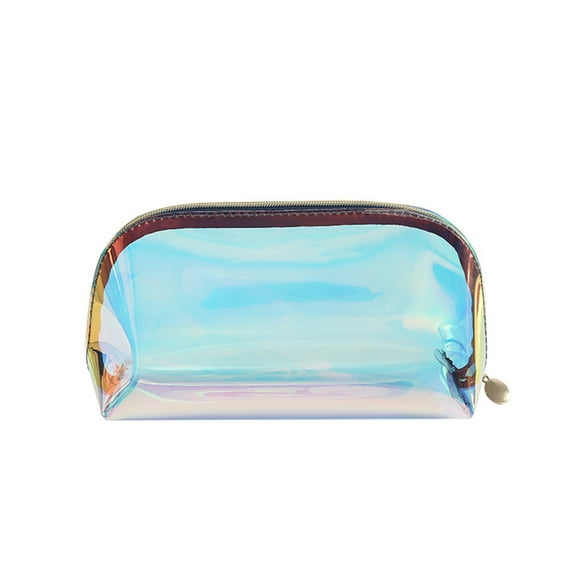 Vikakiooze Transparent Cosmetic Bag TPU Colorful Semicircle Lipstick Storage Bag Travel Cosmetic Wash Bag