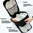 thumbnail image 1 of Vikakiooze Travel Shoes Bag Water Proof Storage Shoes Pouch Holds 4 Pairs Of Shoes For Travel And Daily Use, 1 of 6