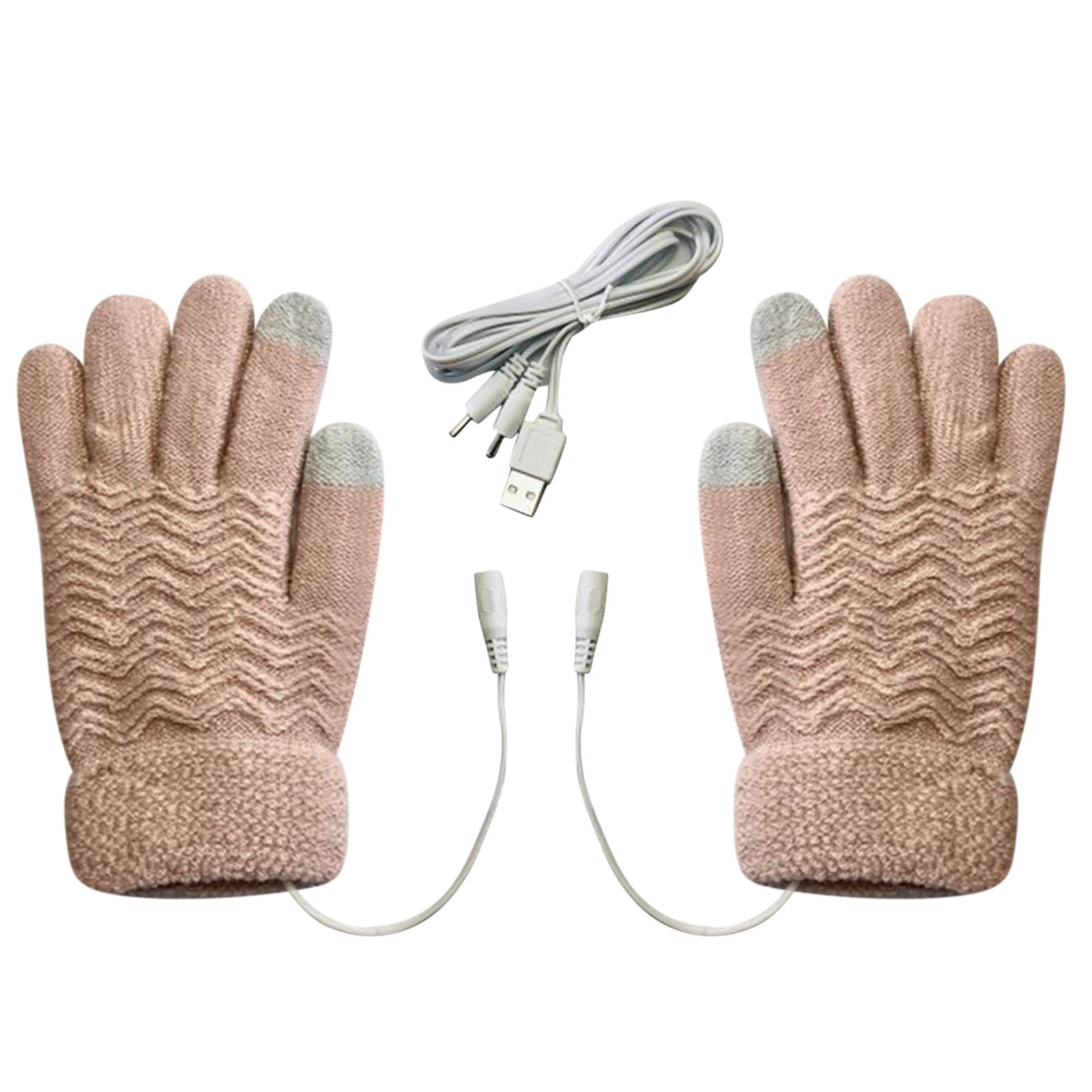 Vikakiooze USB Heated Gloves Electric Heated Mittens Women Winter Warm