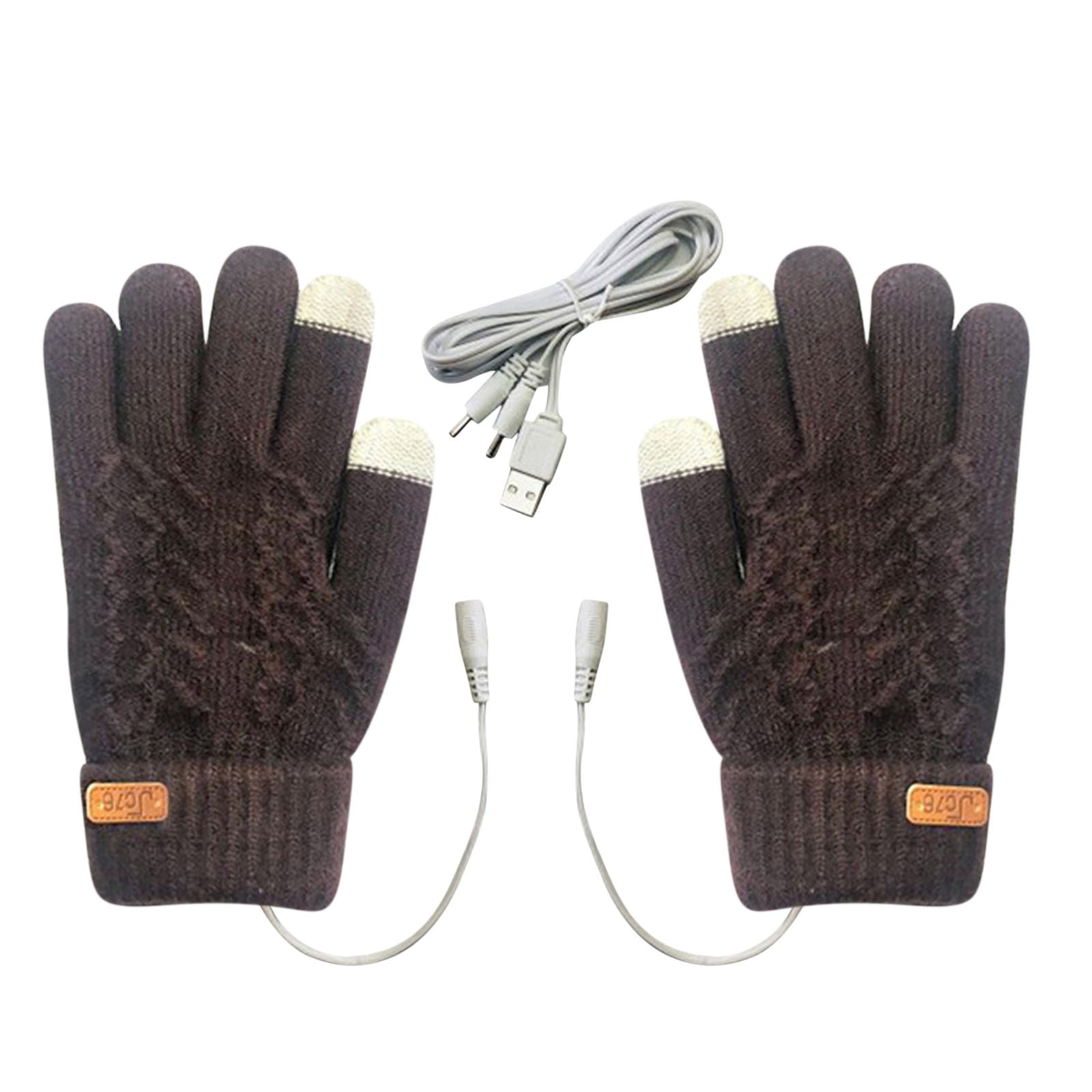 Vikakiooze USB Heated Gloves Electric Heated Mittens Women Winter Warm