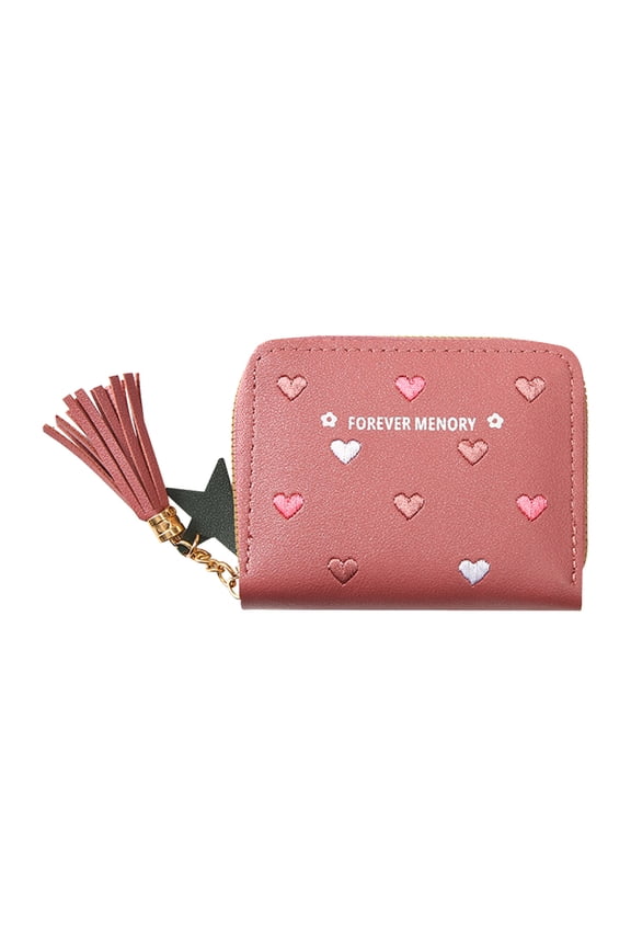 Unisex Wallet with Zipper, Watermelon Red