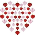 thumbnail image 1 of Vikakiooze Valentine'S Day Plastic Heart 4.5Cm Love Pendant 1 Set With 36Pcs Valentine'S Day Heart-Shaped Decoration Romantic Valentine'S Day Gift, 1 of 5