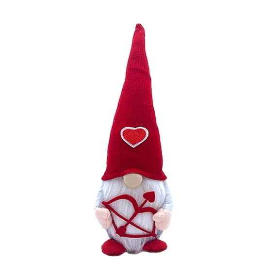Vikakiooze Valentine'S Day Plush Gnome Cupid Faceless Doll Rudolph Dwarf Window Decoration Christmas Valentine'S Day Gift