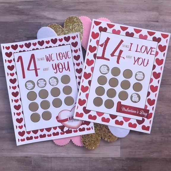 Vikakiooze Valentine Scratch Off Print Valentine’s Day Scratch-Off 14 Things To With Options