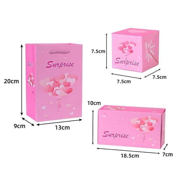 Vikakiooze Valentine Surprise Pop Up Gift Box Set includes 12 Jump Boxes Red Proposal Birthday Party Surprise Present Box C