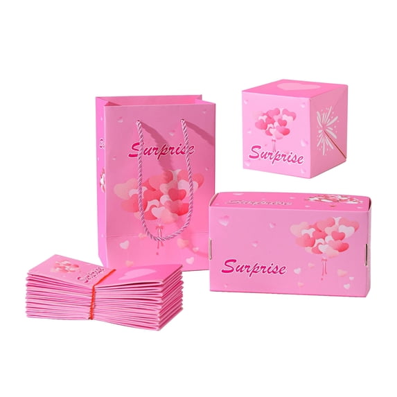 Vikakiooze Valentine Surprise Pop Up Gift Box Set includes 8 Jump Boxes Red Proposal Birthday Party Surprise Present Box A