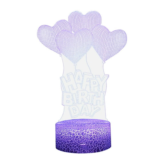 Vikakiooze Valentine's Day 3D Night Light LED Colorful 7-Color Desk Lamp Bedroom Home Decor Gift