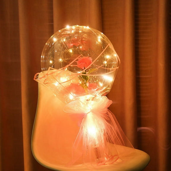 Vikakiooze Valentine's Day Gift Rose Iatable Bouquet Luminous Rose Proposal Bouquet