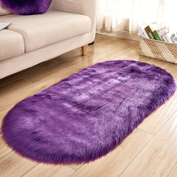 Vikakiooze 2023 ,Super Soft Faux Sheepskin Area Rugs For Bedroom Floor Shaggy Plush Carpet Faux Rug Bedside Rugs