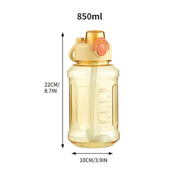 Vikakiooze Water Bottles Sports Water Cup Large-Capacity Water Bottle Fitness Cup Straw Kettle Outdoor 1500Ml Super Large Space Cup Kitchen Appliances on