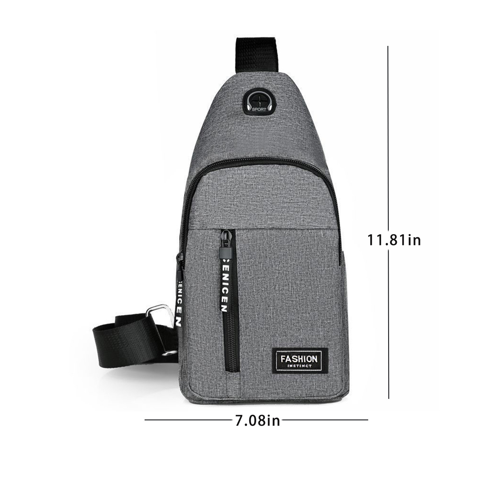 Vikakiooze Waterproof Strap Bag Crossbody Backpack With Headphone Hole Strap Backpack Hiking Backpack Multipurpose Crossbody Chest Bag
