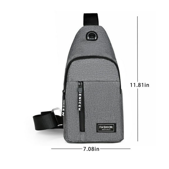 Vikakiooze Waterproof Strap Bag Crossbody Backpack With Headphone Hole Strap Backpack Hiking Backpack Multipurpose Crossbody Chest Bag