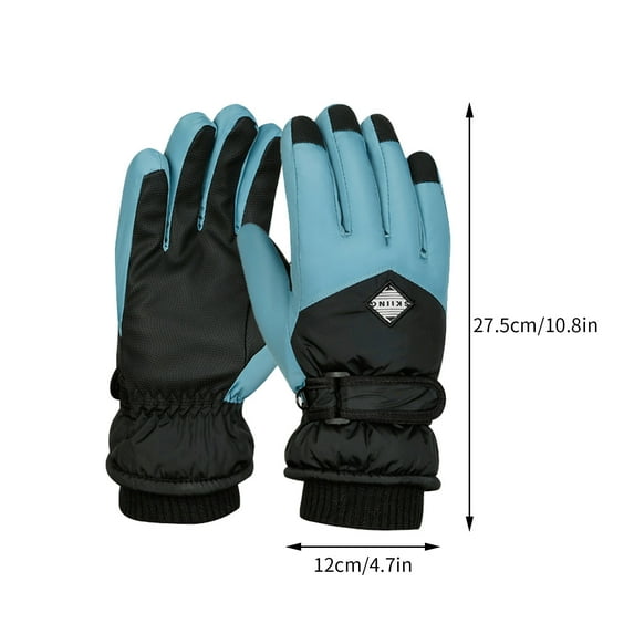 Vikakiooze Winter Gloves Kids 7-12 Snow Windproof Gloves Winter Warm Non Slip Gloves Breathable Snowboard Gloves for Cold Weather, Snowmobile Outdoor, Sports
