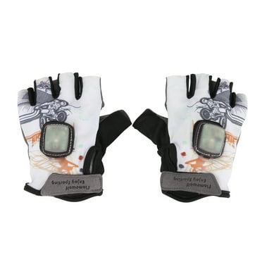Vikakiooze Winter Gloves Mountain Bike Gloves With LED Turn Signal Lights, Half Finger Outdoor Gloves
