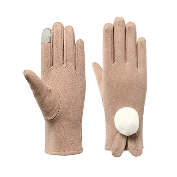 Vikakiooze Winter Gloves Womens Insulated Gloves Thermal Insulation Screen Warm Winter Plush Mitten