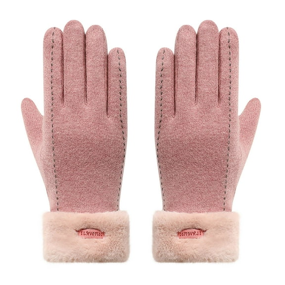 Vikakiooze Winter Gloves Womens Windproof Wrist Warm Gloves Winter Mittens Driving Ski Glove