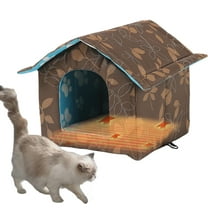 Vikakiooze Winter House With Self Warming Pad-Outdoor Indoor Weather-proof Heat Insulated Shelter Enclosure For Cats Dogs Rabbits- Portable Water-proof Tent For Feral