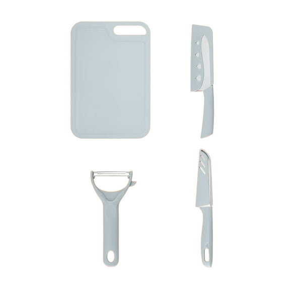 Vikakiooze With Chopping Board Fruit Knife Set Scissors Vegetable Knife Paring Knife Case Kitchen Portable Knife Set