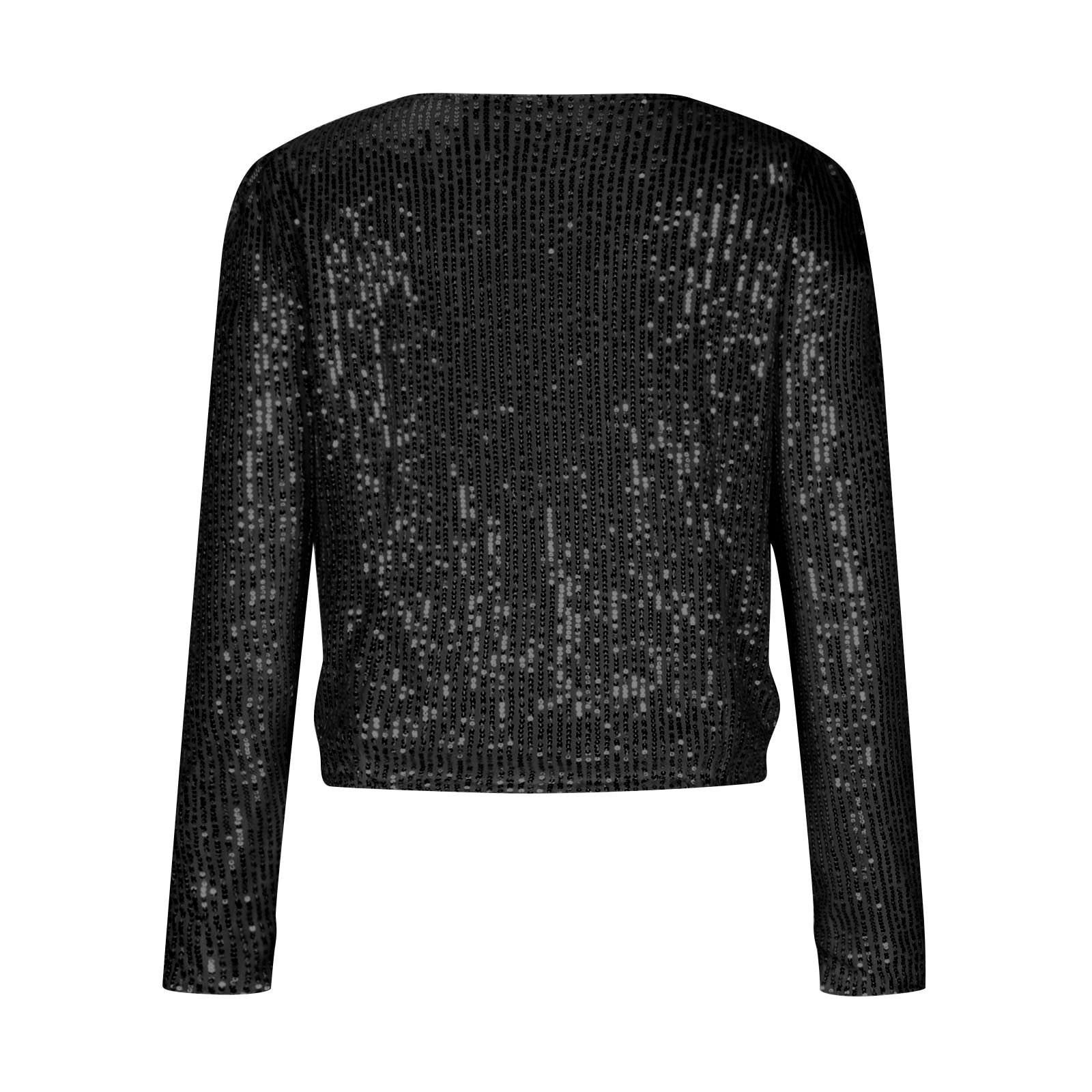 Sequin Shorts For Women CHICTRY Women's Glitter Sequins Waistcoat