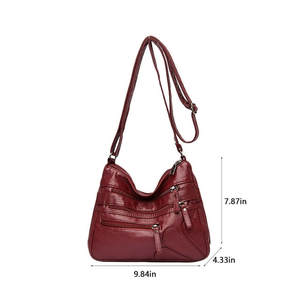 Vikakiooze Women's Crossbody Bag, Double Zipper Crossbody Bag, Shoulder Purse, , Large Capacity Crossbody