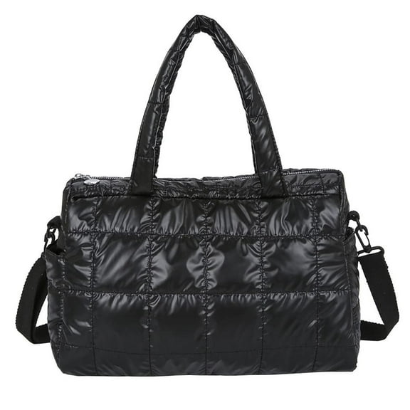 Vikakiooze Women's Tote Bag Large Shoulder Bag,Tote Padded Winter Handbag Space Tote Bag Feather Shoulder Bag Shopping