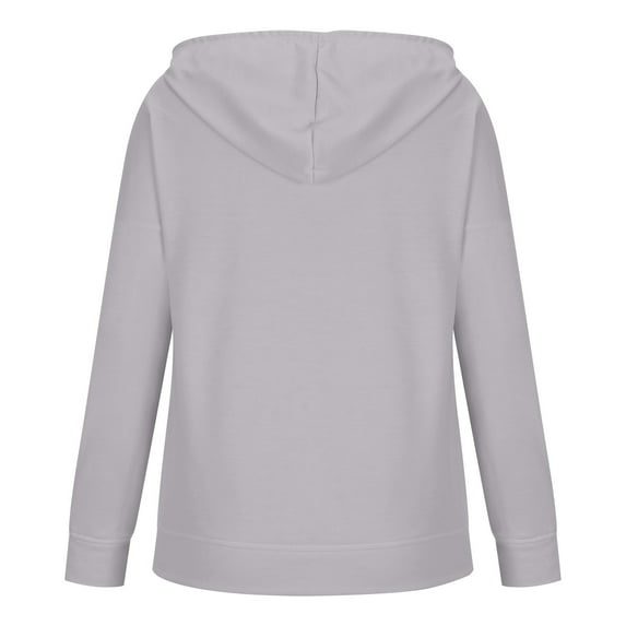 Vikakiooze Womens Casual Hoodies Fall Solid Long Sleeve Sweatshirt Button Down Drawstring Pullover Top Blouse With Pocket
