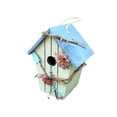 thumbnail image 1 of Vikakiooze Wooden Bird House Nesting Box Hanging Bird Nests Home Garden Decoration, 1 of 1