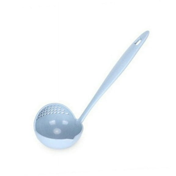 Vikakiooze under $10,2PCS 2 in 1 Kitchen Soup Ladle, Plastic Skillet Colander with Strainer, Soup Spoon Colander Strainer