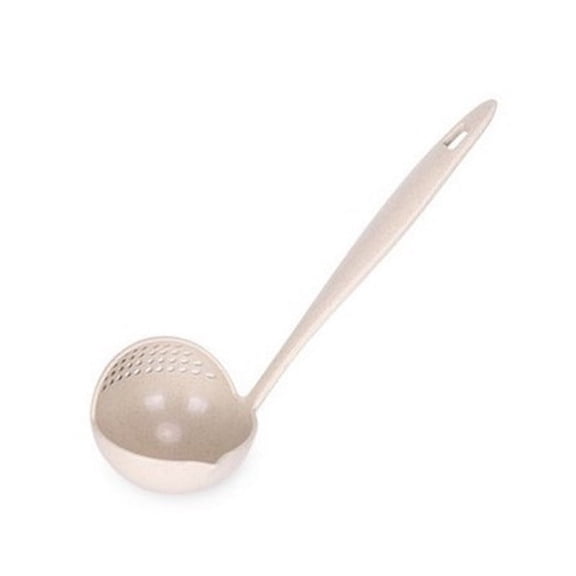 Vikakiooze under $10,2PCS 2 in 1 Kitchen Soup Ladle, Plastic Skillet Colander with Strainer, Soup Spoon Colander Strainer