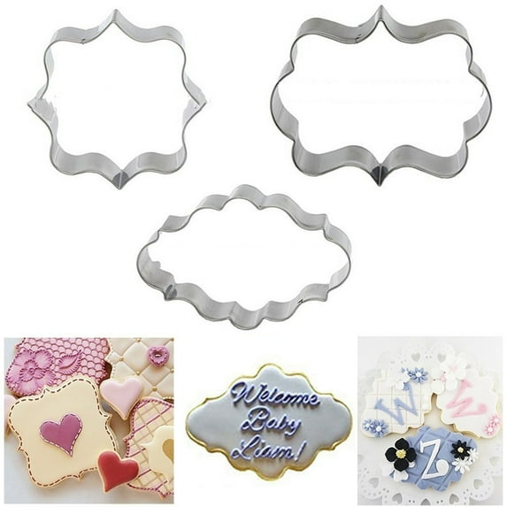 Vikakiooze under $10, 3Pcs Cake Tool Mold Mould Pastry Fondant Cookies Cutter Decorating Sugarcraft