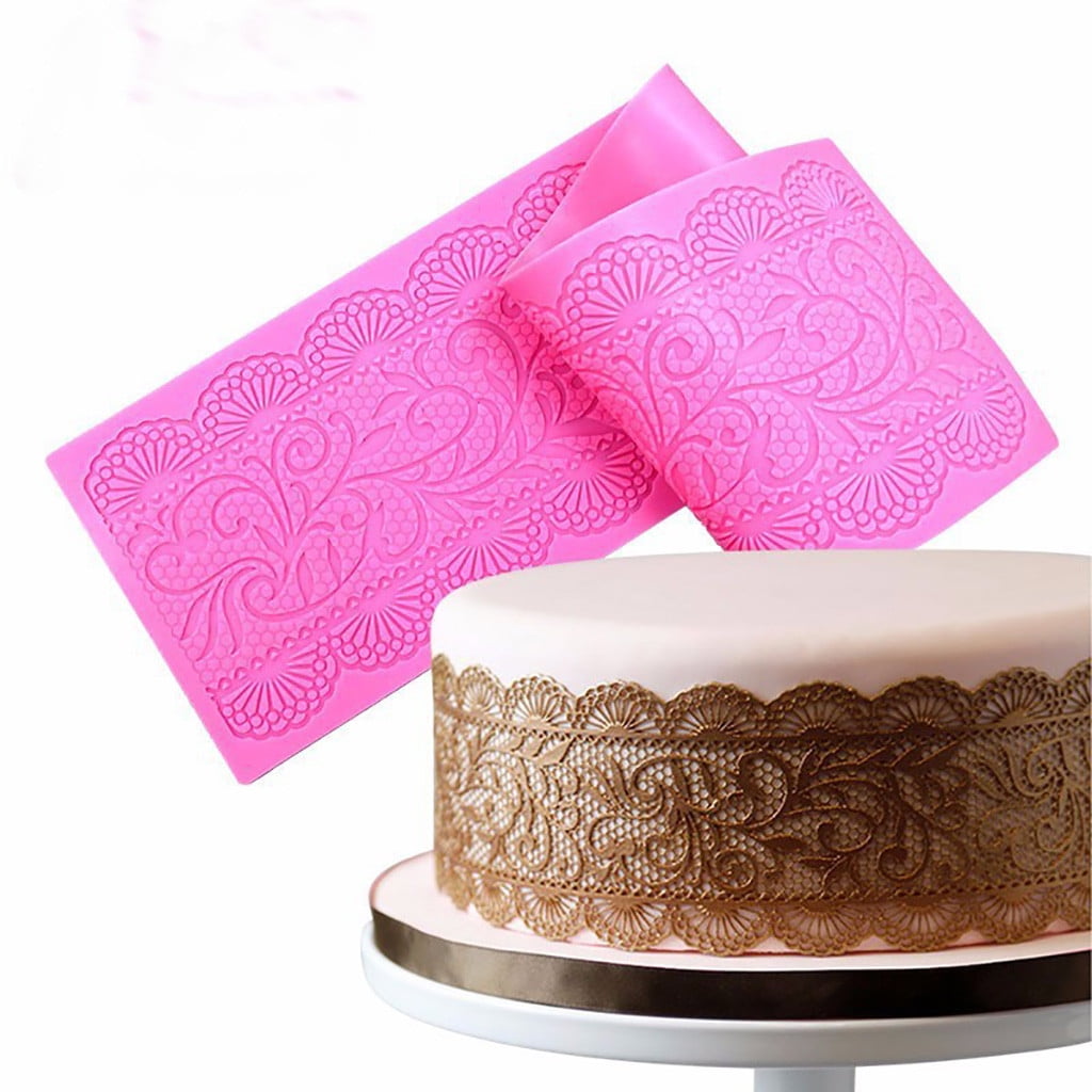 Vikakiooze under $10, Lace Pattern Embellisment Silicone Mould Cake Decor  Sugar Chocolate Mold - Walmart.com, image size:1024x1024
