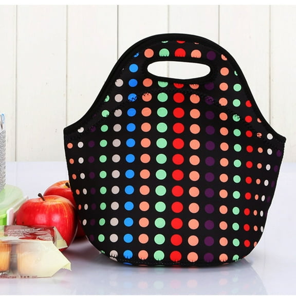 Vikakiooze under $10, Neoprene Lunch Tote Bag Insulated Waterproof Lunch Box for Women Adults